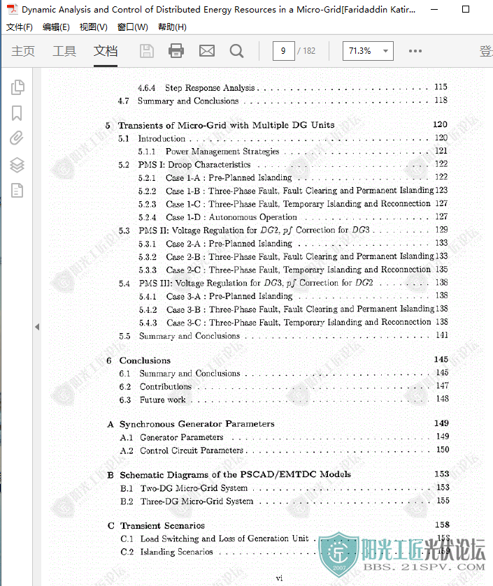 Dynamic Analysis and Control of Distributed Energy Resources in a Micro-Grid[Far.png